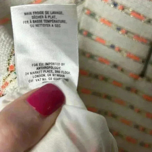 Anthropologie Maeve Lucaya Swing Multi-Colored Tweed Skirt Size 12 - Picture 8 of 9